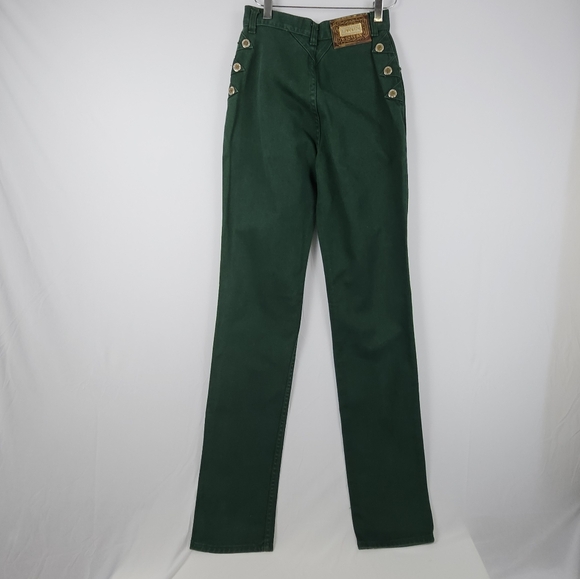 Vintage Lawman 90s Y2K style high waist green jeans size 3 - Picture 16 of 16